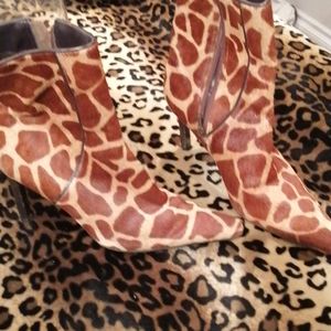 Ladies designer animal print bootie made in Brazil